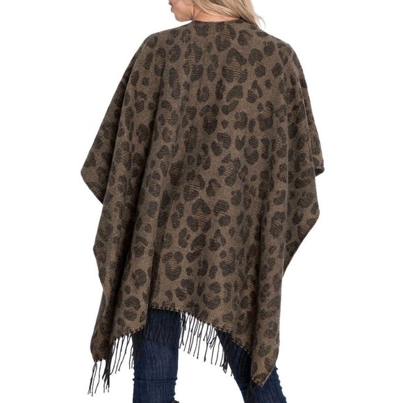 Woolrich Cozy Blanket Wrap Lana Leopard One Size - Picture 2 of 5
